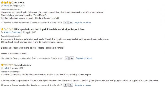 Recensioni amazon